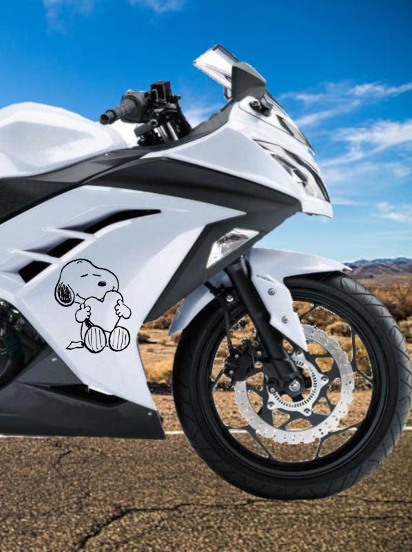 46372 Snoopy Motorrad Seite